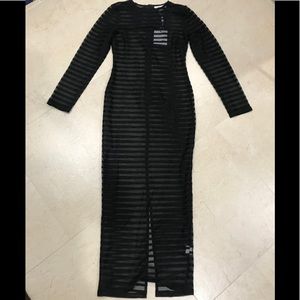 DELPHINE See-through Black Dress